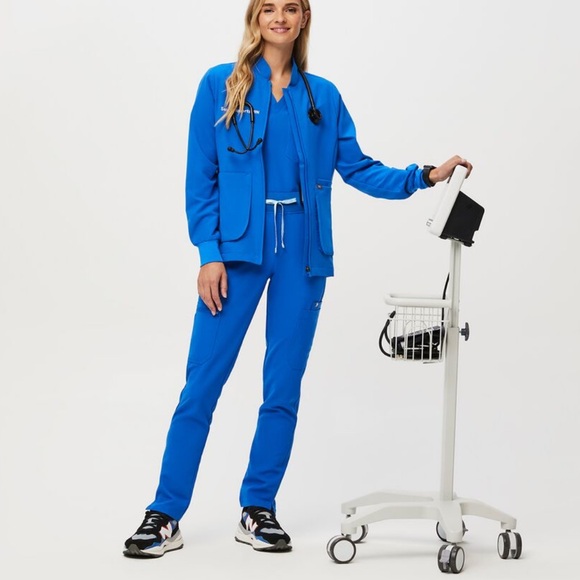 Figs scrubs - high waisted yola in royal blue. Brand new with tag, never worn. - Picture 1 of 5